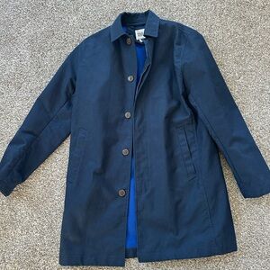 GAP Men's Dark Blue Trench Coat